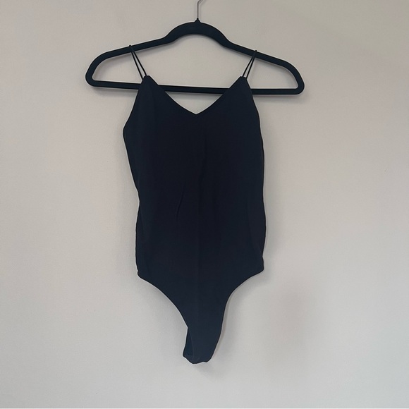 Colsie Black Ribbed Bodysuit - Picture 2 of 6